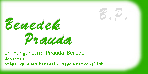 benedek prauda business card